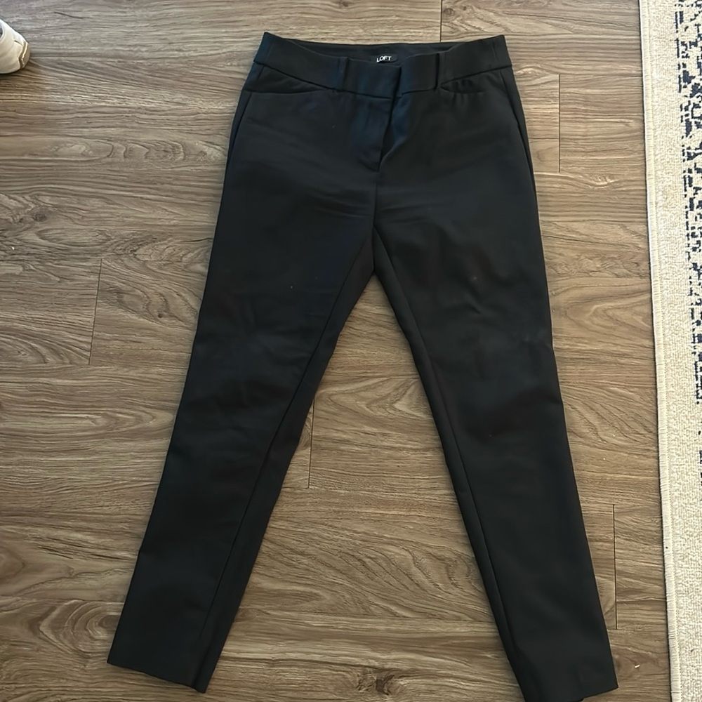 Loft Marisa Skinny Black Pants Size 4